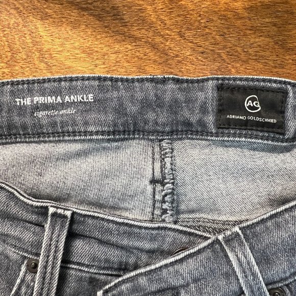 AG Adriano Goldschmied Jeans 29R Women Gray Prima Ankle Cigarette Denim Skinny - Picture 10 of 15